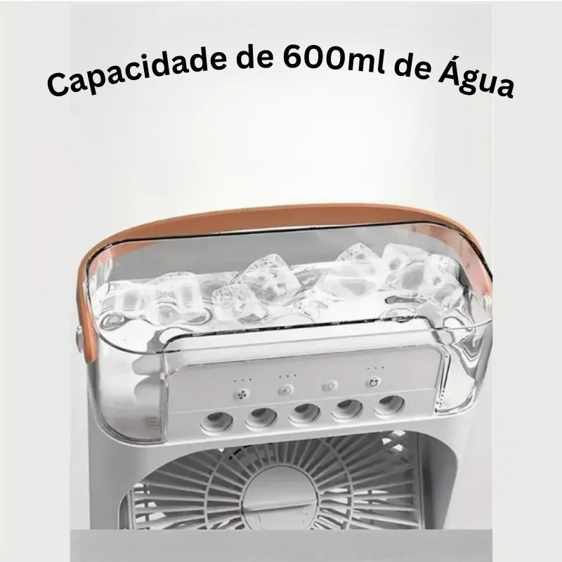 Mini Climatizador Umidificador Ventilador Portátil