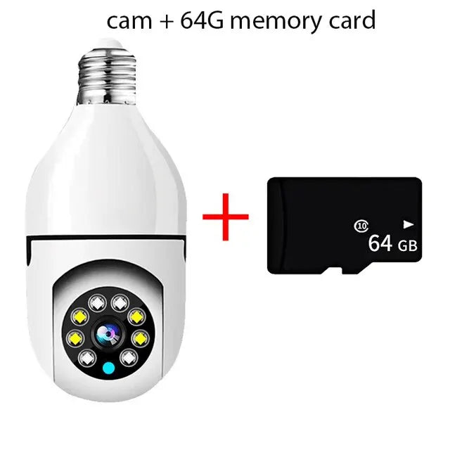 Câmera de Vigilância com Lâmpada 5G WiFi